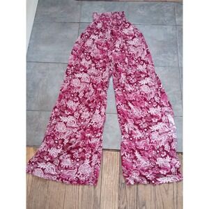 Women's Streetwear Society SZ M Bohemian Wide Leg Pants Palazzo